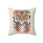 Mid Century Tiger Throw Pillow | Retro Jungle Decor