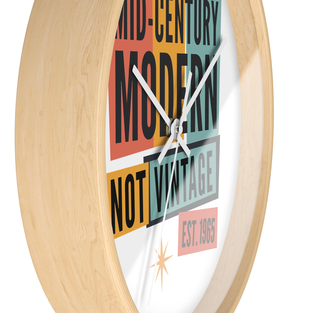 Mid-Century Modern Year Clock | Personalized EST. [YEAR] Wall Clock