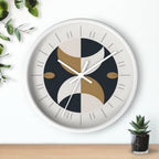 Crescent Moon Wall Clock | Mid Century Atomic Decor
