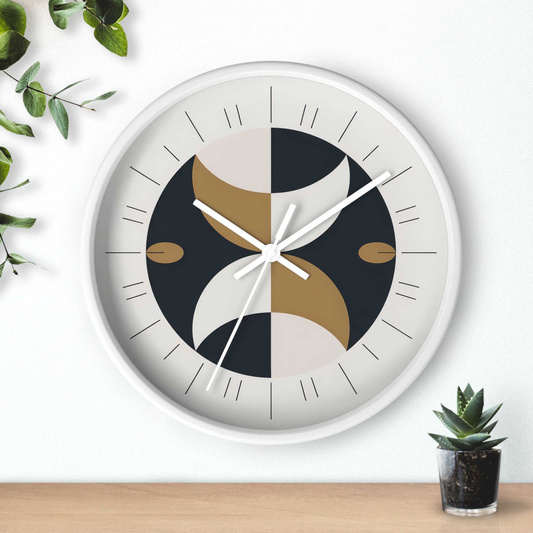 Mid-Century Moon Crescent Wall Clock | MCM Atomic Modern Minimal