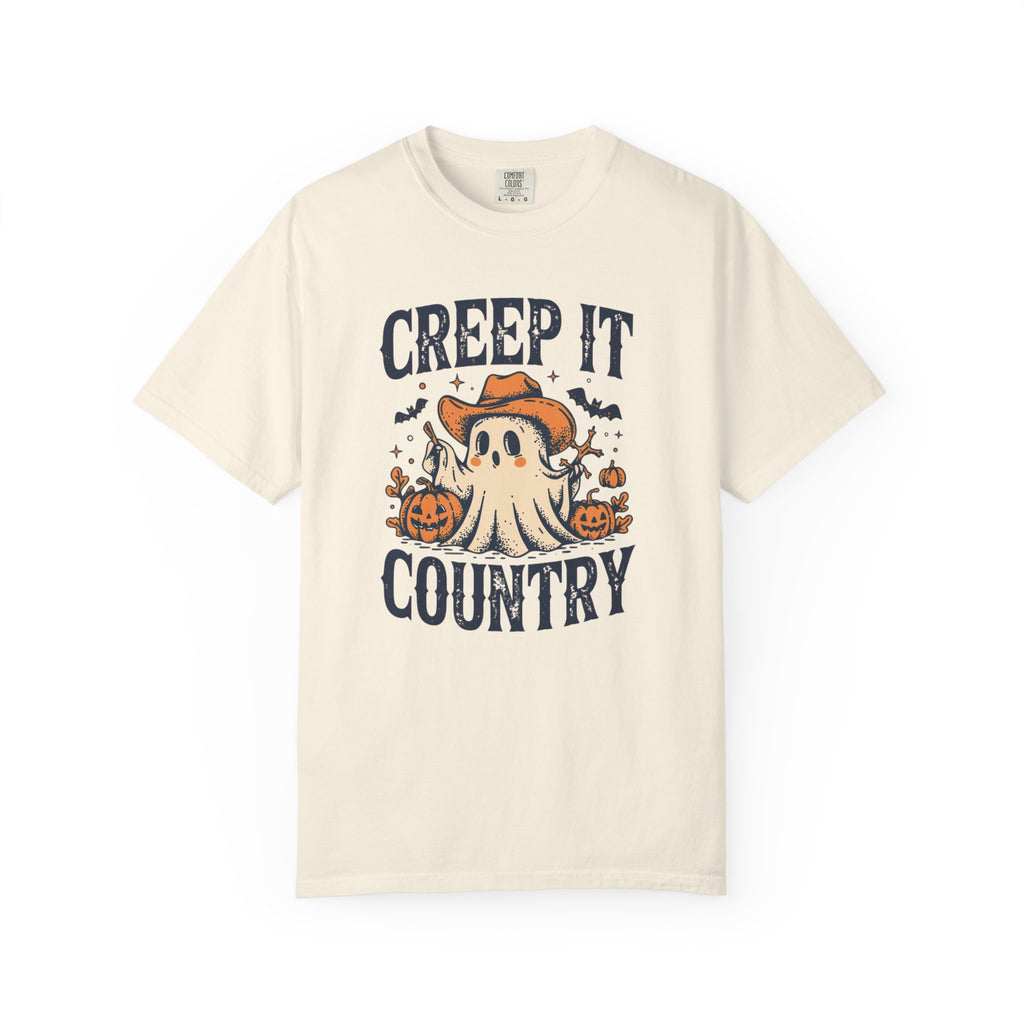 Creep It Country T-shirt | Halloween Ghost with Pumpkins