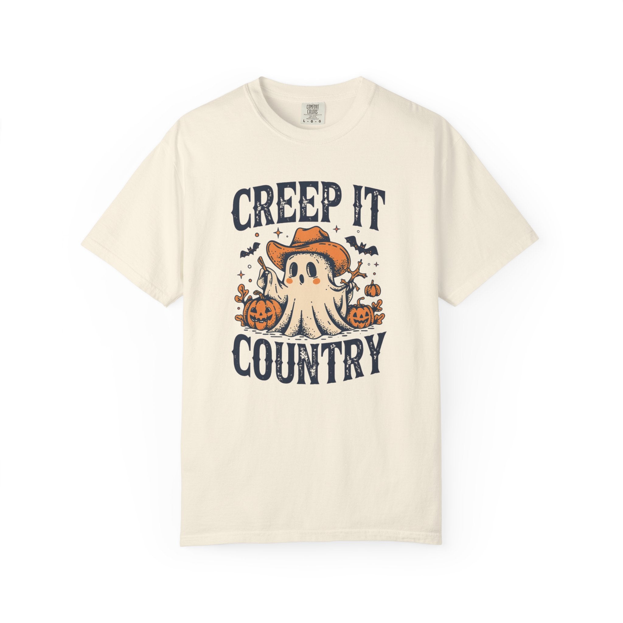 Creep It Country T-shirt | Halloween Ghost with Pumpkins