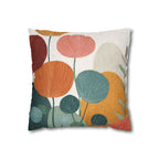 Watercolor Botanical Faux Suede Pillow Cover