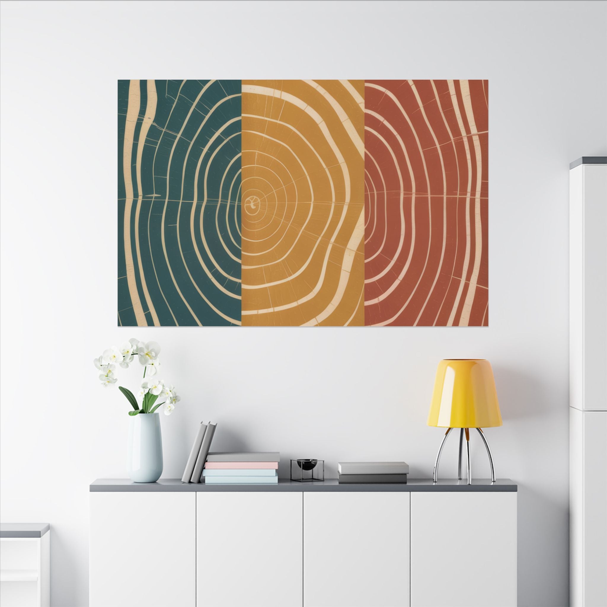 Abstract Wood Grain Trio Matte Canvas | Stretched Wall Art