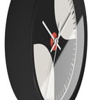 Black cream and red atomic pinwheel mid-century modern wall clock alternate product view 9