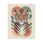 Mid Century Tiger Poster | Clay Orange Sage Wall Art