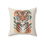 Mid Century Tiger Throw Pillow | Retro Jungle Decor