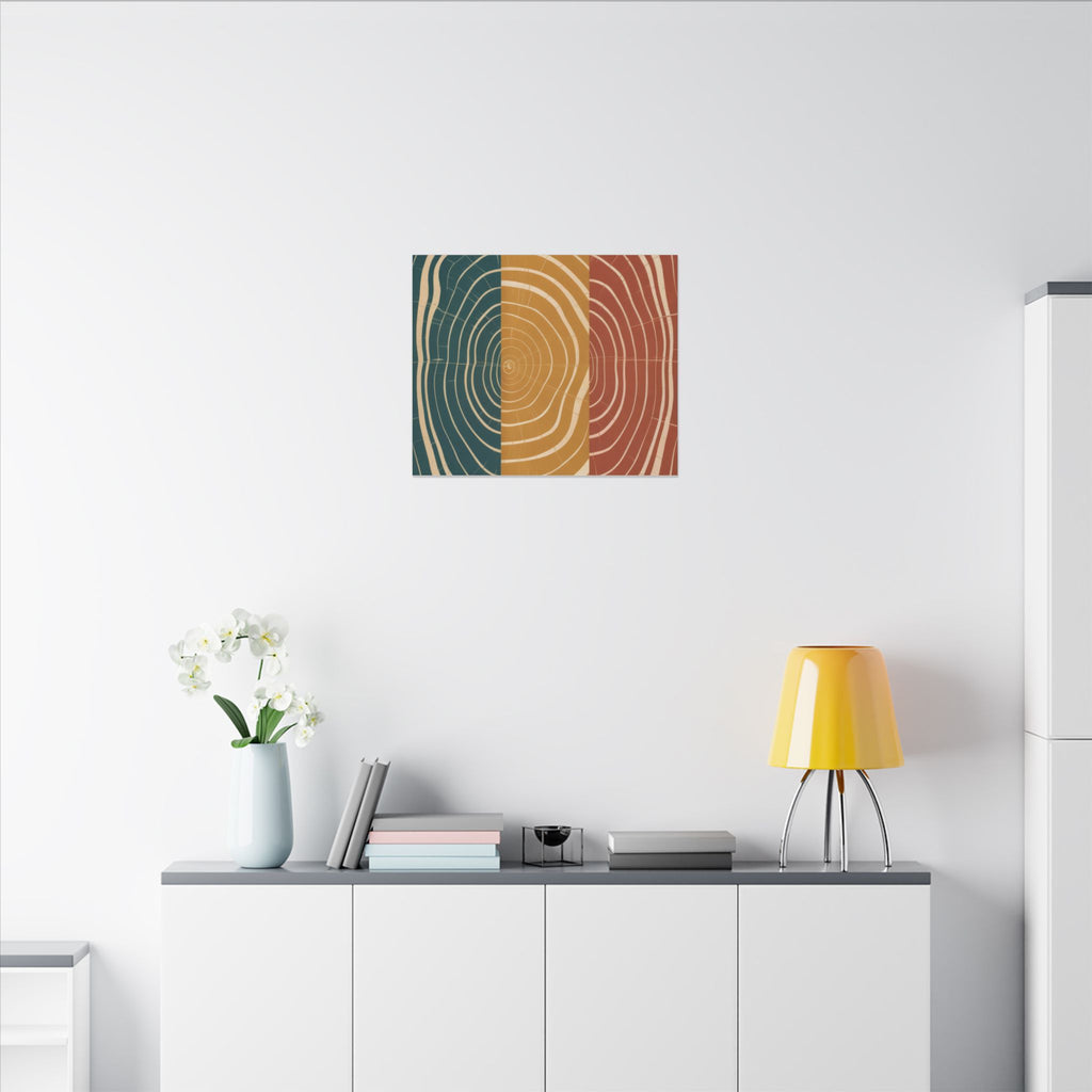 Abstract Wood Grain Trio Matte Canvas | Stretched Wall Art