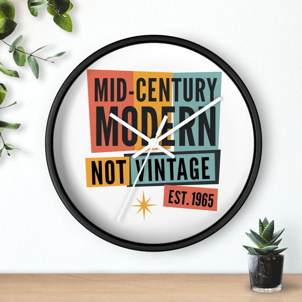 Mid-Century Modern Year Clock | Personalized EST. [YEAR] Wall Clock
