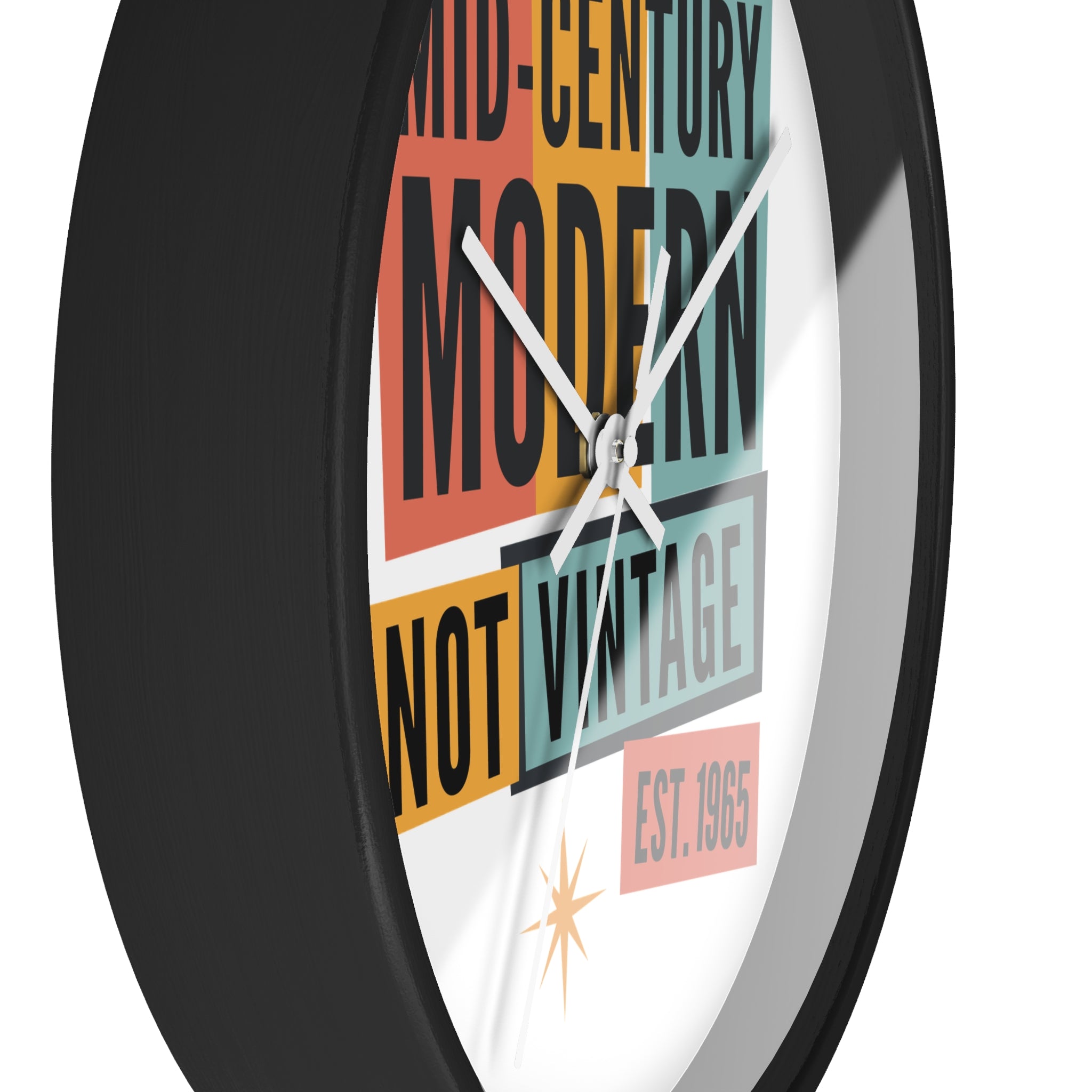 Mid-Century Modern Year Clock | Personalized EST. [YEAR] Wall Clock