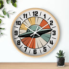 Retro UFO Sunburst Wall Clock | 1950s Space Age Decor
