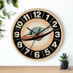 Retro UFO Wall Clock | Atomic Starburst Sci-Fi Decor