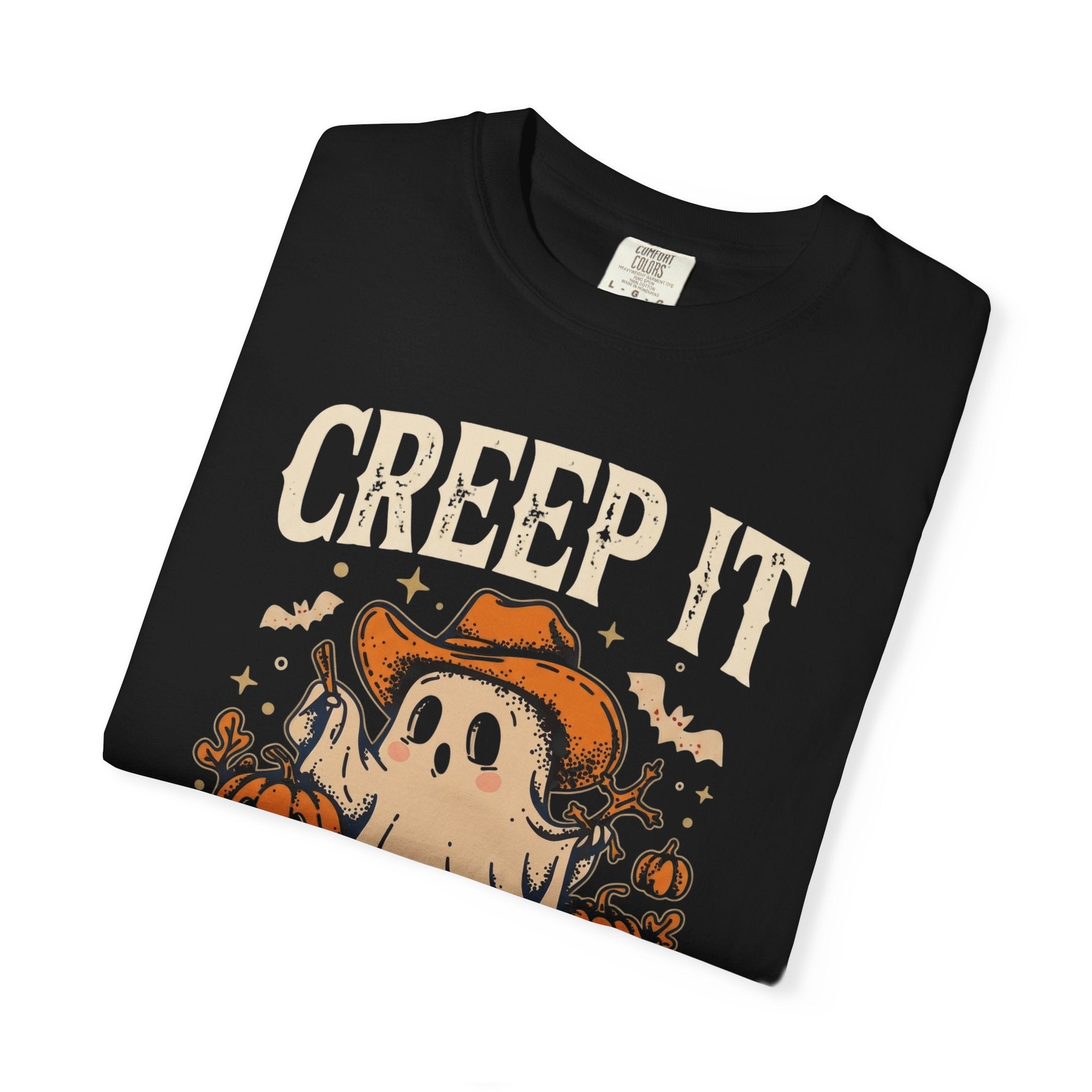 Creep It Country T-shirt | Halloween Ghost with Pumpkins