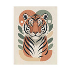 Mid Century Tiger Poster | Clay Orange Sage Wall Art
