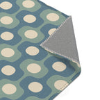 Halo Mid-Century Geometry Area Rug | Blue Sage Cream Nursery Rug