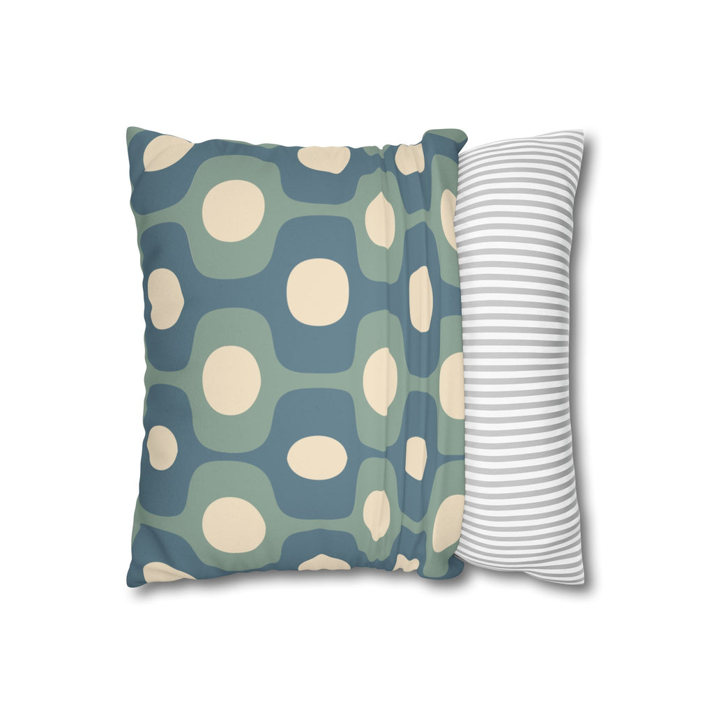 Mid-Century Geometric Pillowcase | Retro Abstract Square Pillowcase