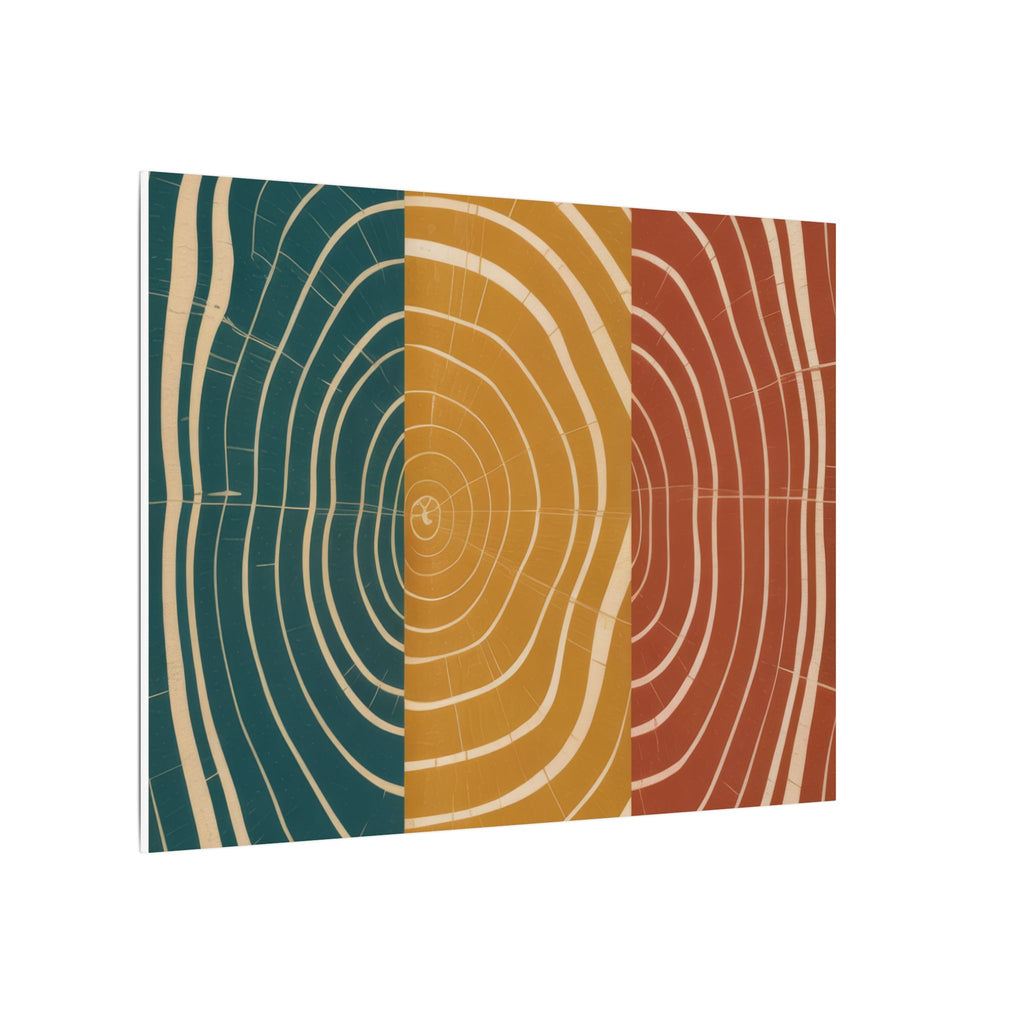 Abstract Wood Grain Trio Matte Canvas | Stretched Wall Art