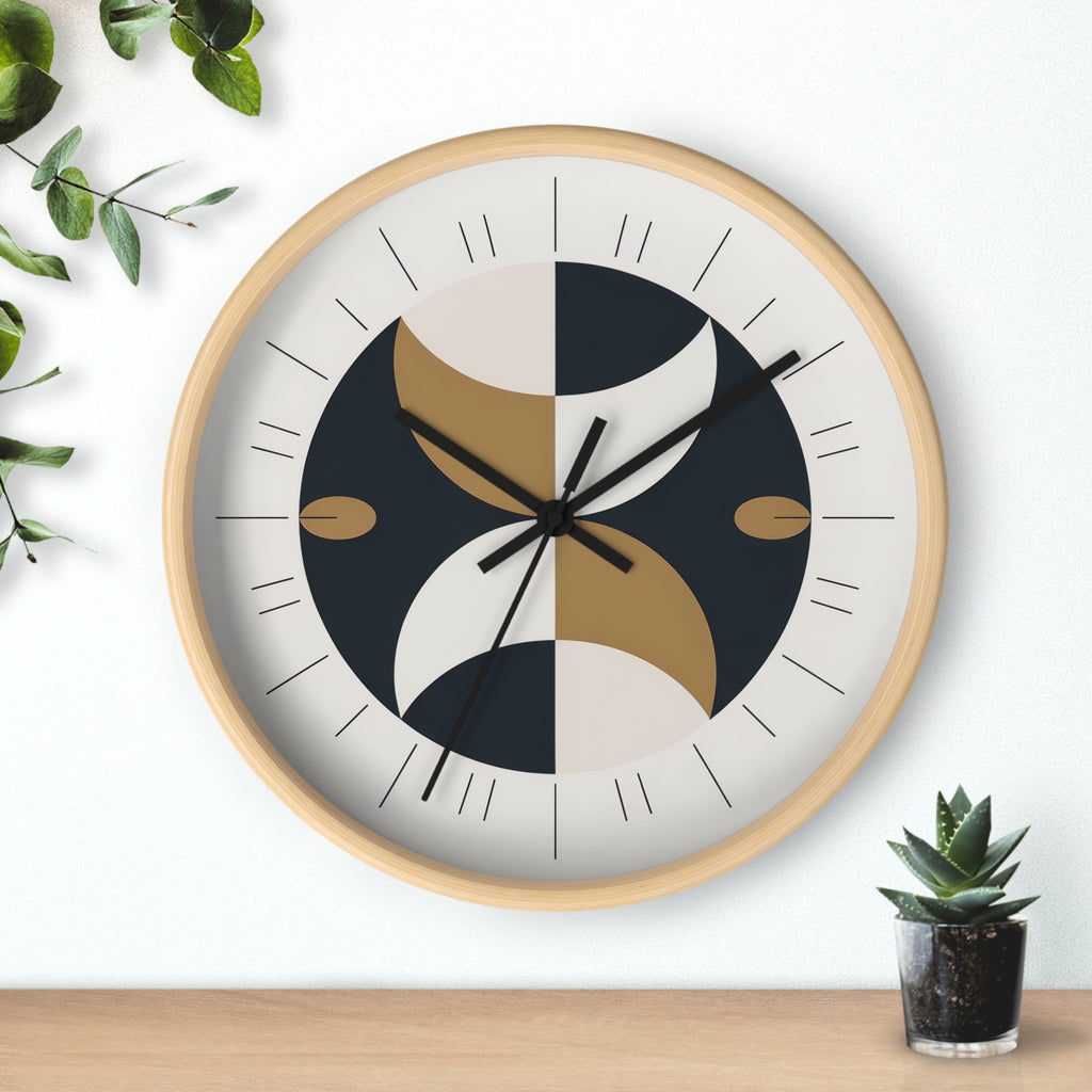 Mid-Century Moon Crescent Wall Clock | MCM Atomic Modern Minimal