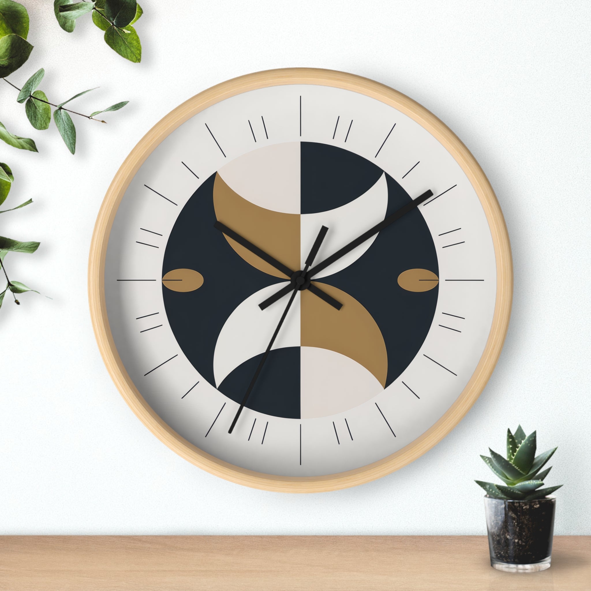 Mid-Century Moon Crescent Wall Clock | MCM Atomic Modern Minimal