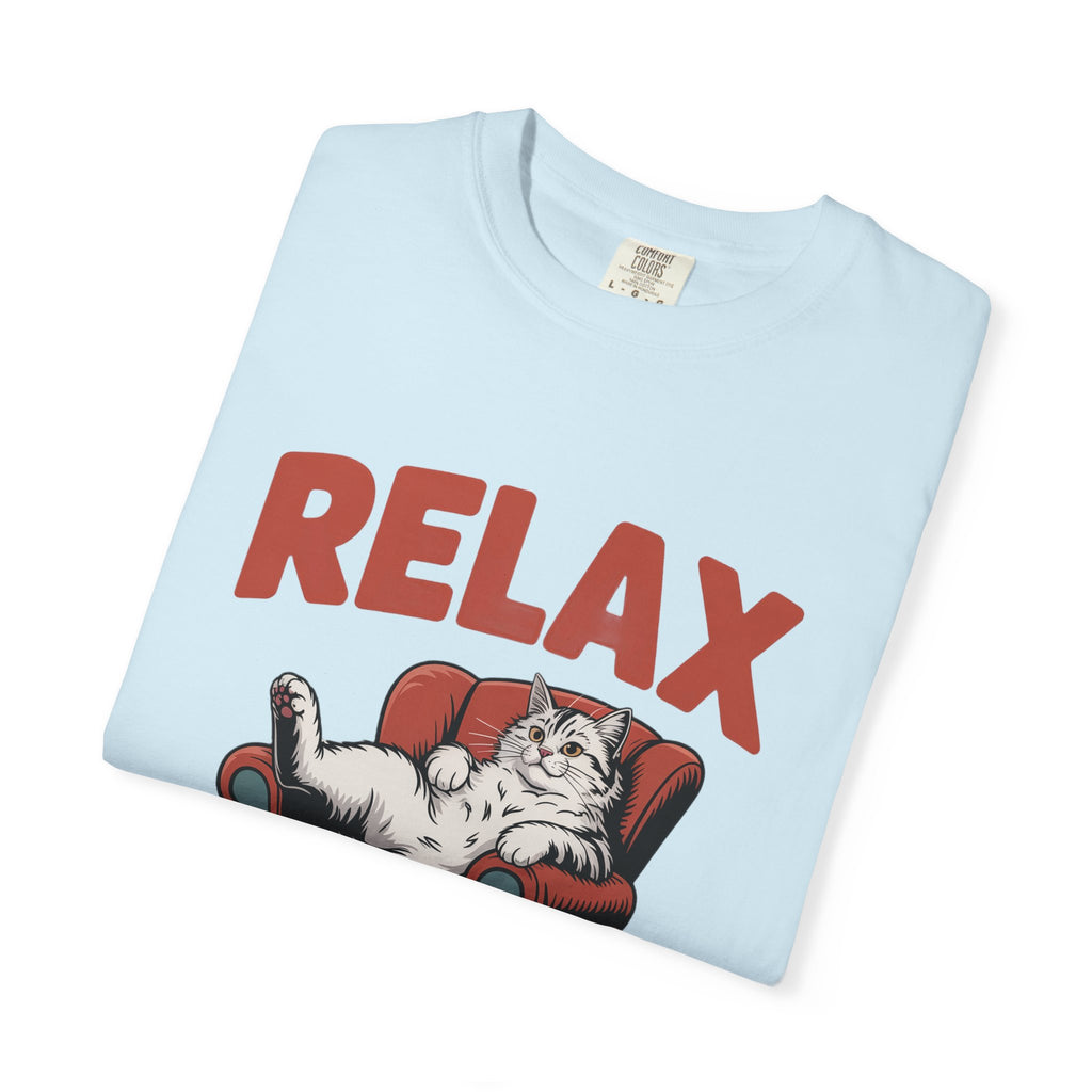Funny Cat Shirt, Relax The Laundry Can Develop Character Tee, Retro Cat Lover Gift, Vintage Lazy Cat Graphic