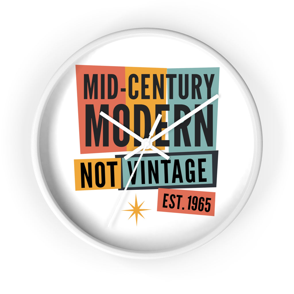Mid-Century Modern Year Clock | Personalized EST. [YEAR] Wall Clock