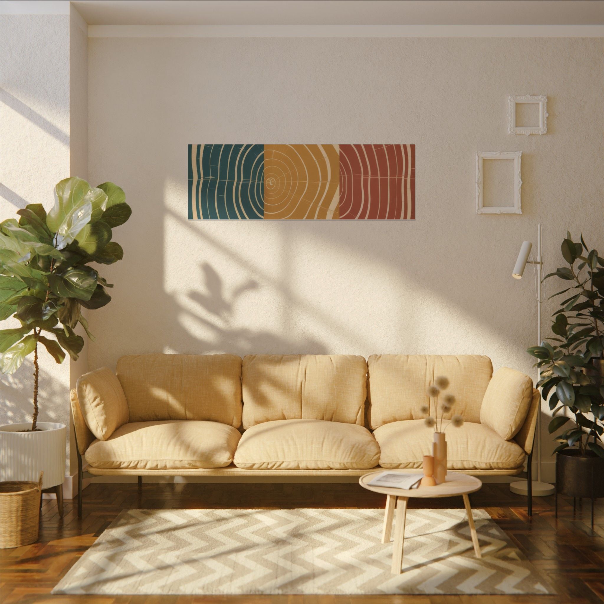 Abstract Wood Grain Trio Matte Canvas | Stretched Wall Art