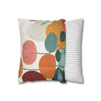 Watercolor Botanical Faux Suede Pillow Cover