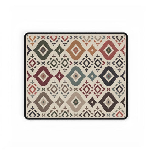 Boho Aztec Pattern Desk Mat | Cubical Decor | Southwestern Tribal Mouse Pad