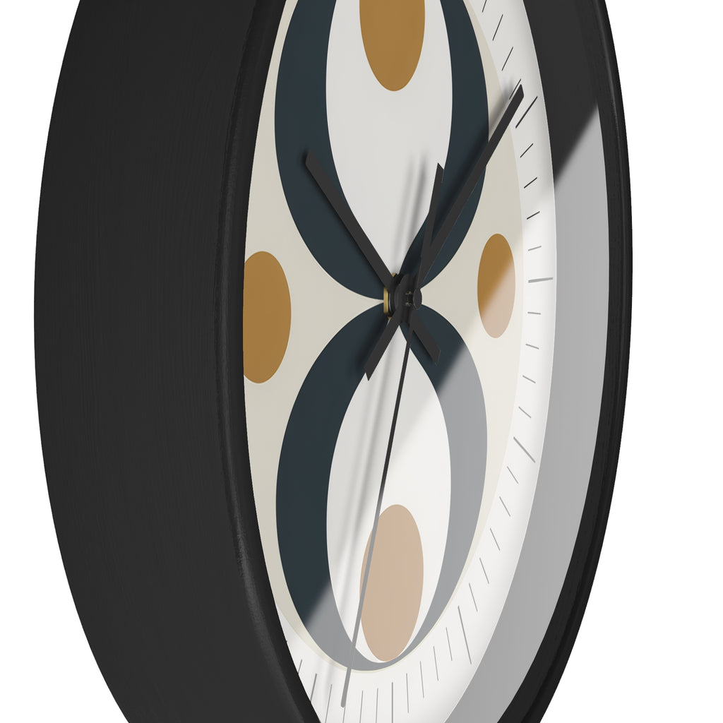 Mid Century Modern Clock | Atomic Retro Minimalist Hourglass Wall Clock