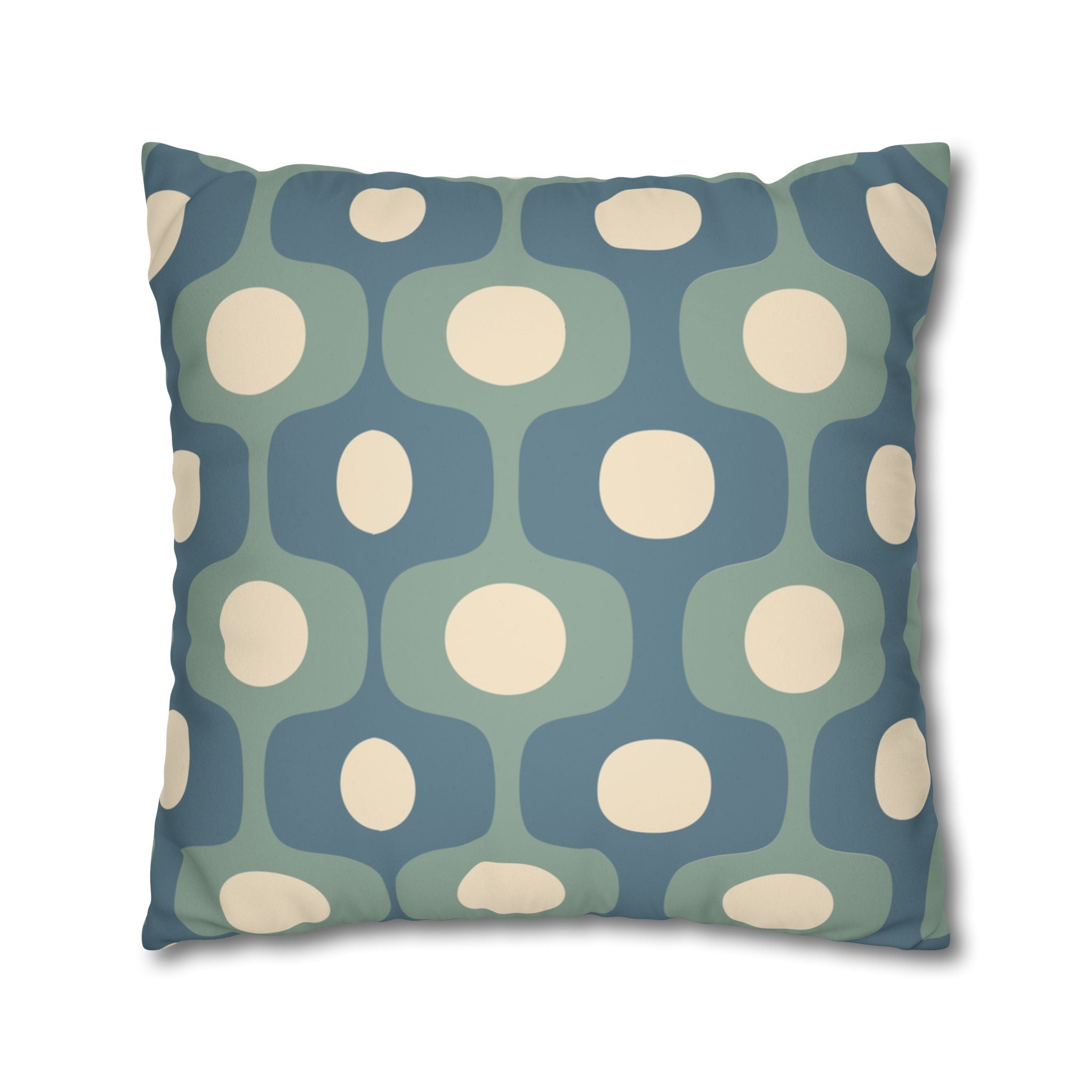Mid-Century Geometric Pillowcase | Retro Abstract Square Pillowcase