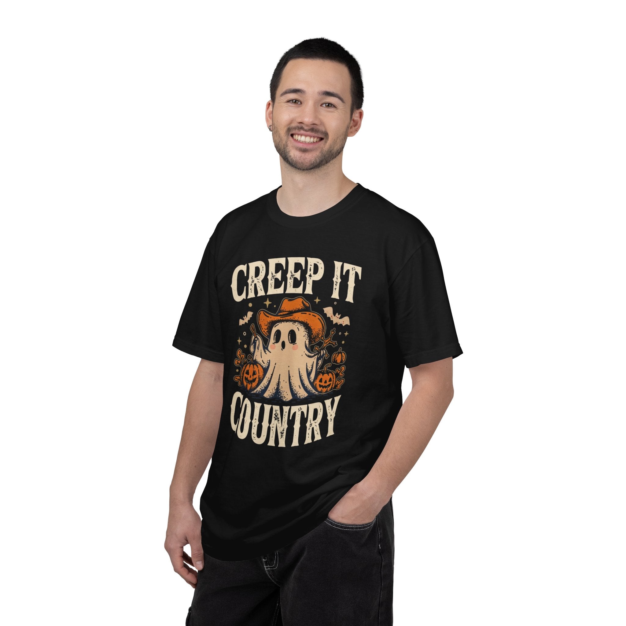 Creep It Country T-shirt | Halloween Ghost with Pumpkins