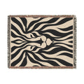 Abstract Lion Woven Blanket | Animal Print Throw