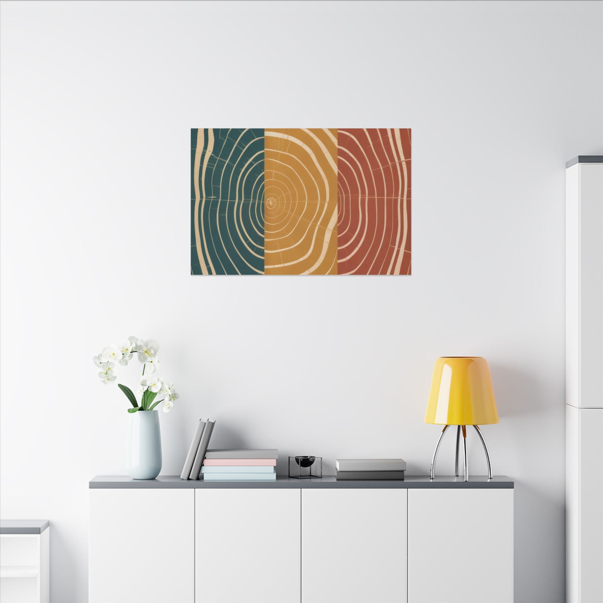 Abstract Wood Grain Trio Matte Canvas | Stretched Wall Art