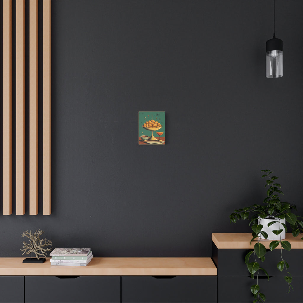 Tater Tot Cocktail Hour Canvas | Funny Mid-Century Kitchen Art