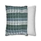 Retro Green Geometric Faux Suede Pillow Cover