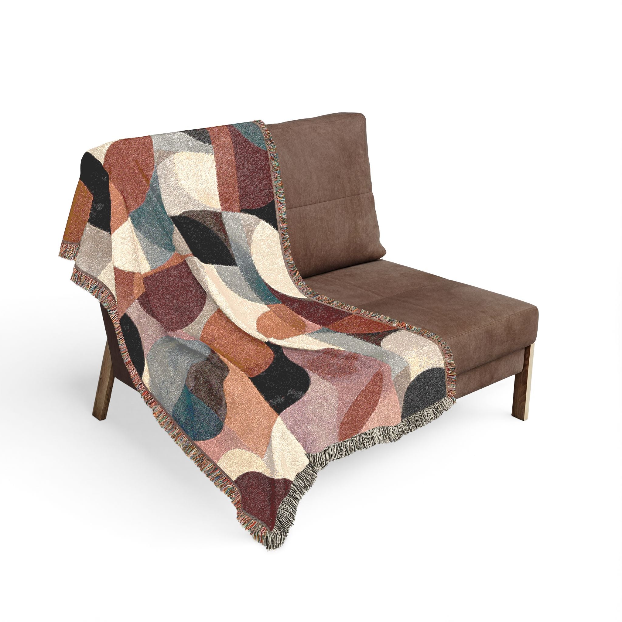 Woven blanket boho modern | Boho throw blanket | Geometric blanket midcentury modern decor