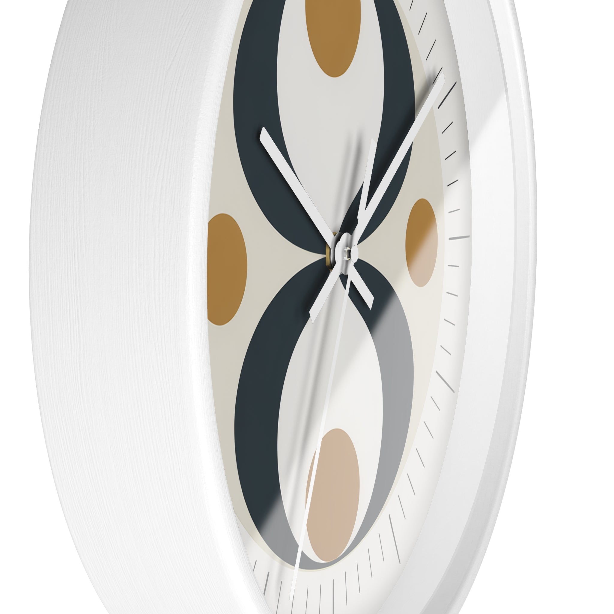 Mid Century Modern Clock | Atomic Retro Minimalist Hourglass Wall Clock