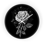 Gothic Rose Spiderweb Wall Clock | Victorian Dark Academia Decor