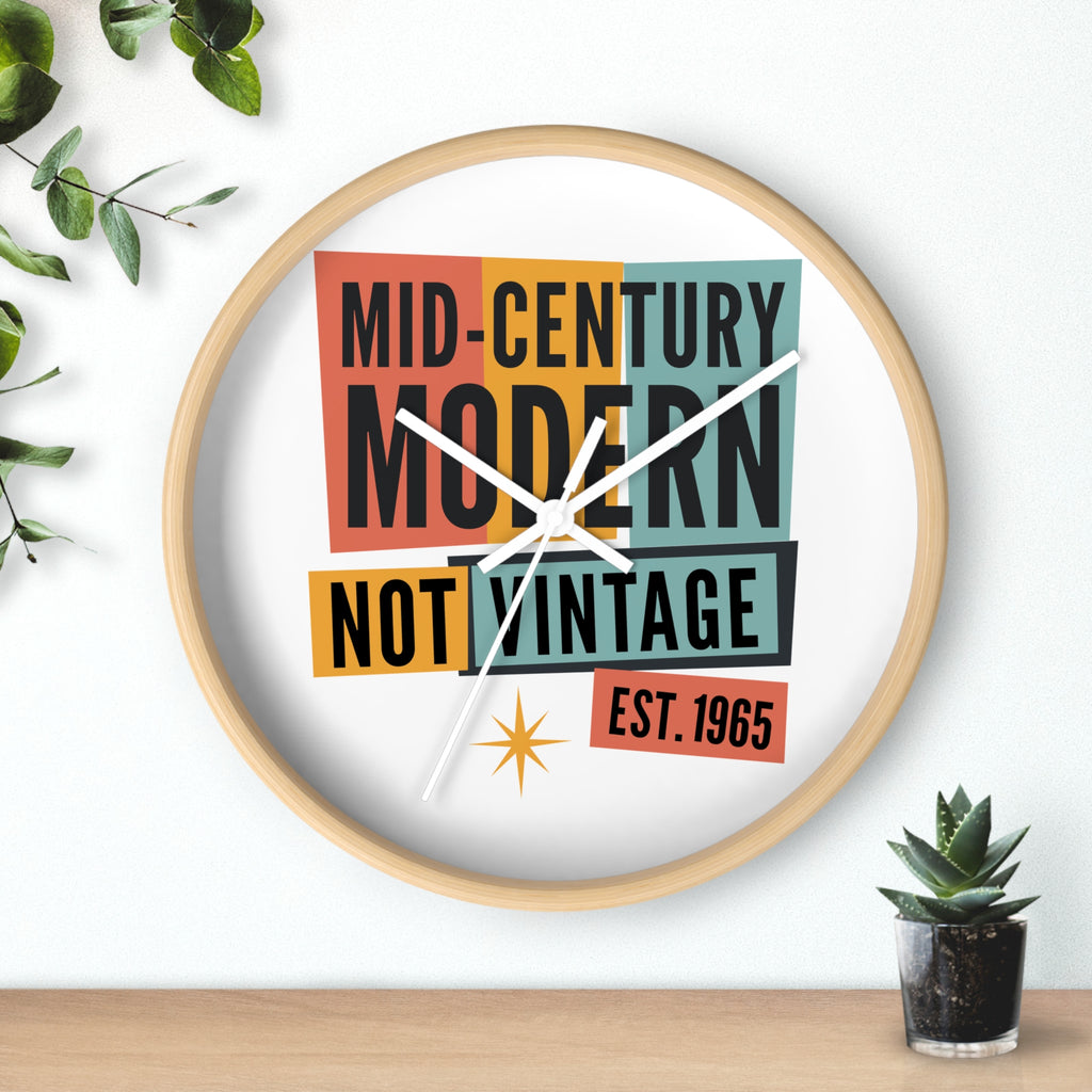 Mid-Century Modern Year Clock | Personalized EST. [YEAR] Wall Clock