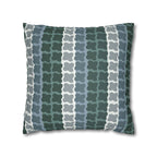 Retro Green Geometric Faux Suede Pillow Cover