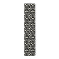 Gothic Bat Damask Table Runner | Black Halloween Table Decor