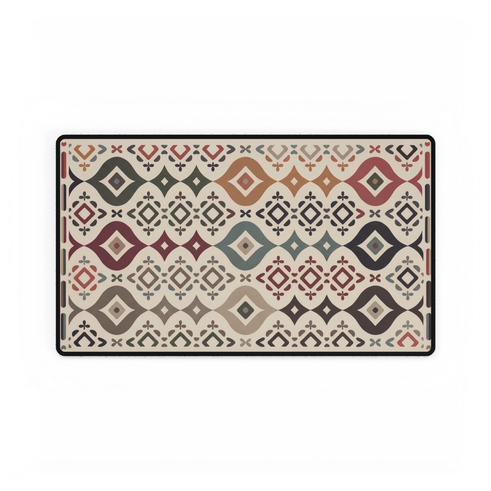 Boho Aztec Pattern Desk Mat | Cubical Decor | Southwestern Tribal Mouse Pad