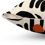 Abstract Arch Throw Pillow | Black Terracotta Mid Century