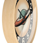 Retro UFO Wall Clock | Atomic Starburst Sci-Fi Decor