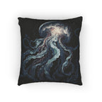 Jellyfish Woven Pillow | Ocean Sea Creature Nautical Home Decor