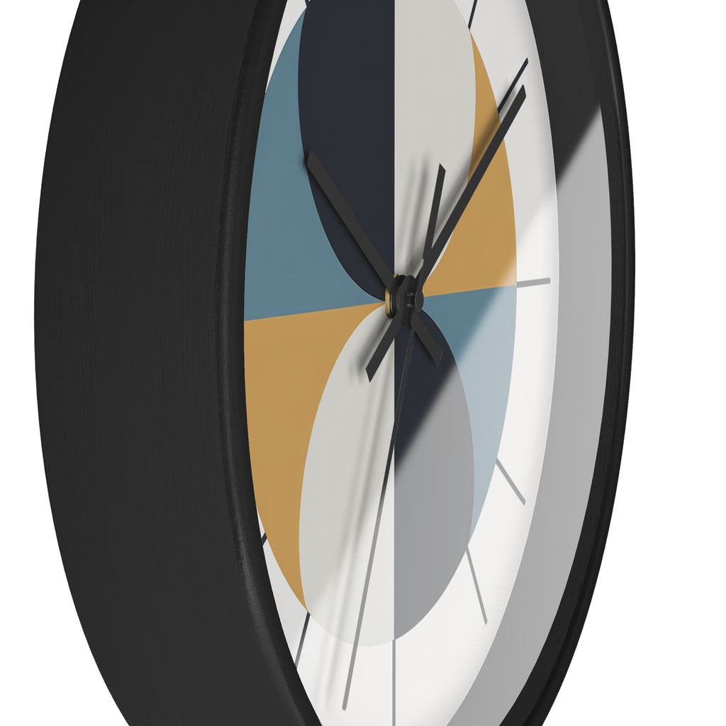 Mid Century Modern Clock | Atomic Retro Minimalist Geometric Hourglass Wall Clock