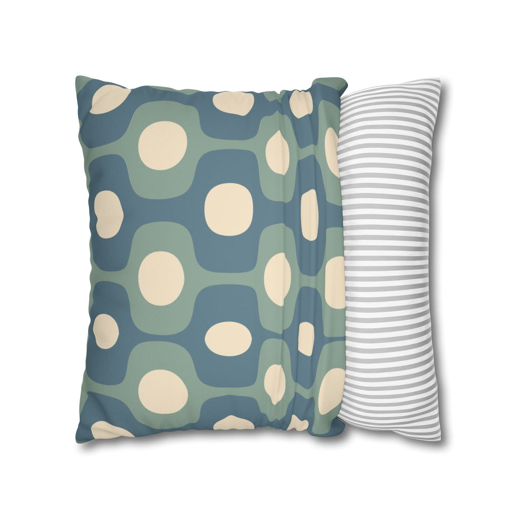 Mid-Century Geometric Pillowcase | Retro Abstract Square Pillowcase
