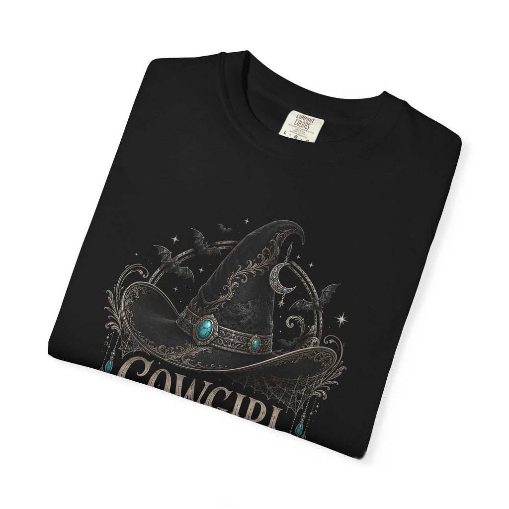 Cowgirl Coven Witchy Hat T-shirt | Cowgirl Witch Design