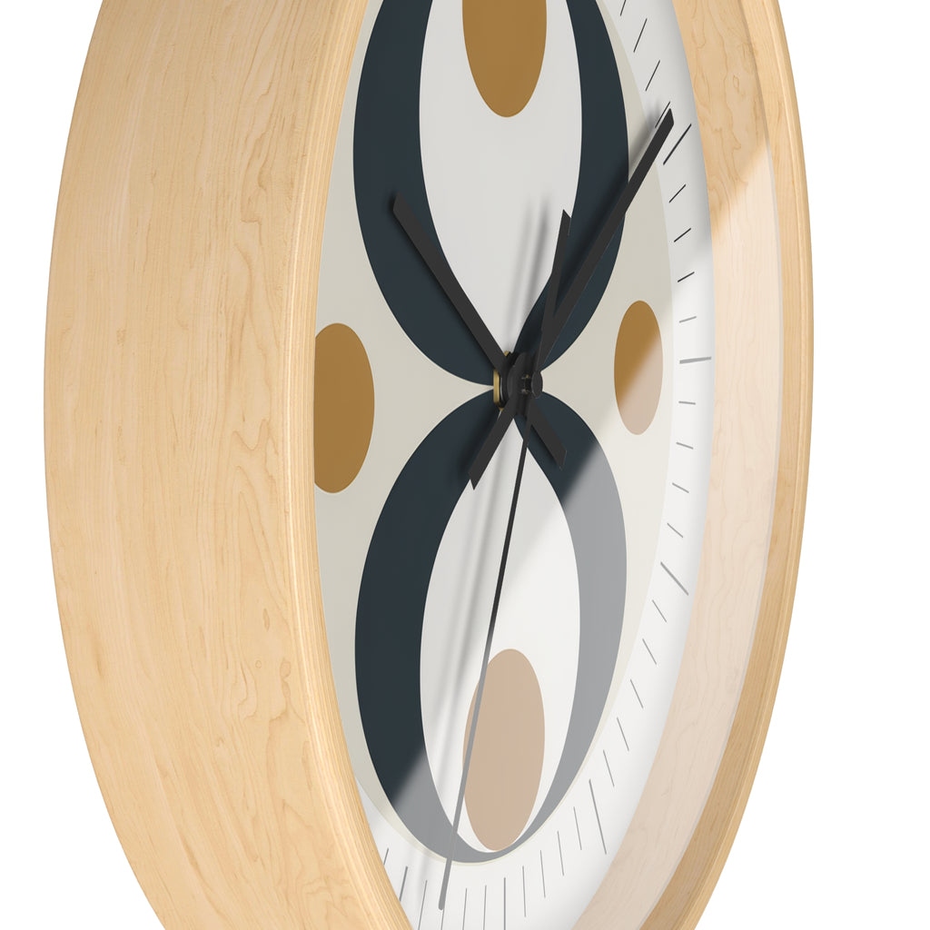 Mid Century Modern Clock | Atomic Retro Minimalist Hourglass Wall Clock