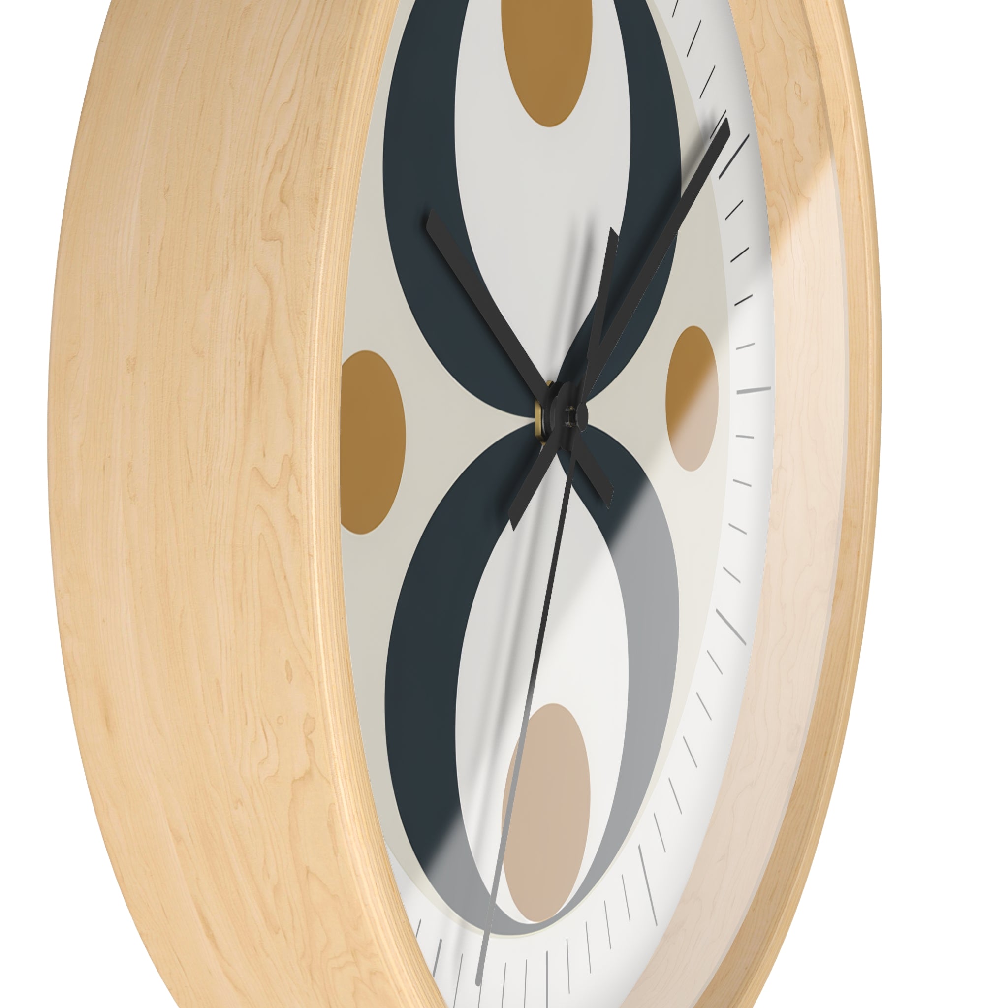 Mid Century Modern Clock | Atomic Retro Minimalist Hourglass Wall Clock